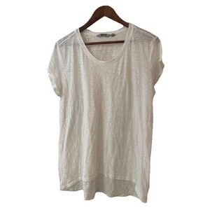 Athleta Asana Tee Short Sleeve White Large 438585
